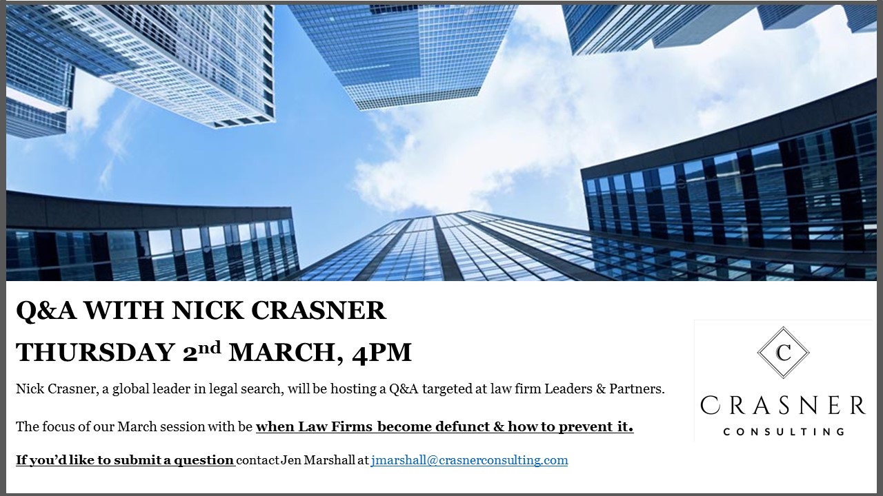 Q&A With Nick Crasner – Thursday 2nd March