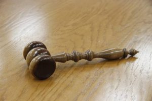 image of a gavel used in court